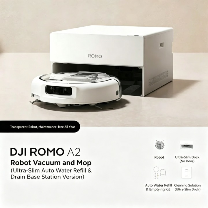 DJI ROMO 2 Robot Vacuum and Mop